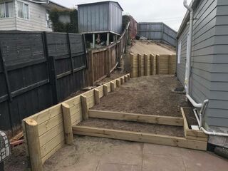 Retaining wall construction project